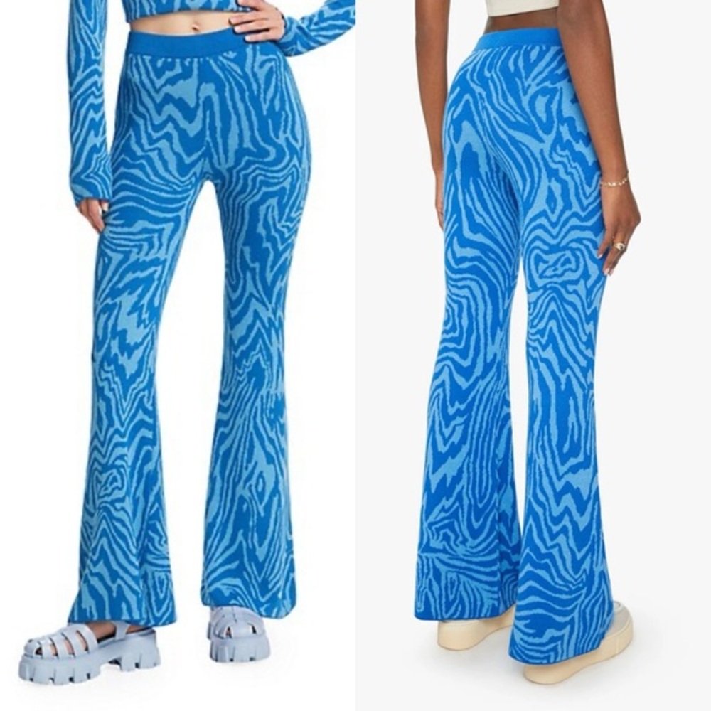 MOTHER The Quickie Roller Flare So Knotty Zebra Y2K Pants
